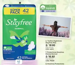 Azzorti Stayfree toallas higiénicas alas oferta