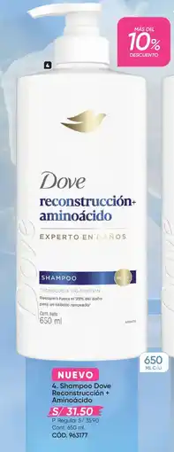 Azzorti Dove shampoo reconstrucción + aminoácido oferta
