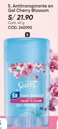 Azzorti Secret antitranspirante en gel cherry blossom oferta