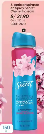 Azzorti Secret antitranspirante en spray cherry blossom oferta