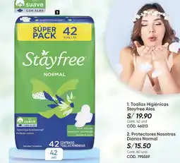 Azzorti Stayfree alas toallas higiénicas oferta