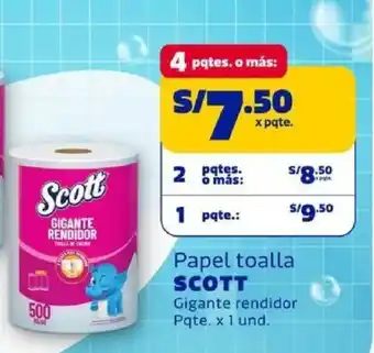 Scott papel toalla gigante rendidor