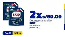 Makro Skip detergente líquido oferta