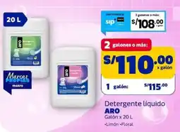Makro Aro Detergente líquido oferta