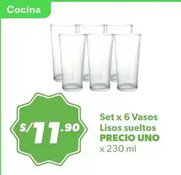 Hiperbodega Precio Uno Precio Uno vasos lisos sueltos oferta