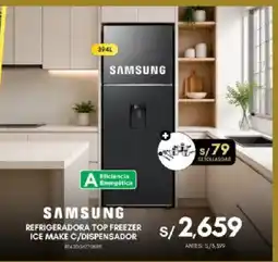La Curacao Samsung refrigeradora top freezer ice make c/dispendador oferta