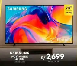 La Curacao Samsung tv 75" mini led 4k uhd oferta