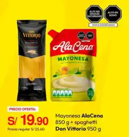 Metro AlaCena mayonesa + spaghetti Don Vittorio oferta