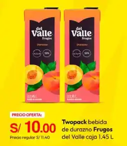 Metro del Valle bebida de durazno Frugos oferta