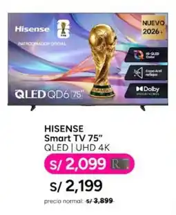 Ripley Hisense Smart TV 75" QLED | UHD 4K oferta
