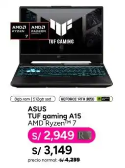 Ripley asus tuf gaming a15 amd ryzen 7 oferta