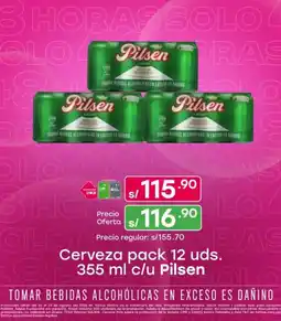 Tottus Pilsen cerveza pack 12 uds oferta