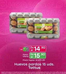 Tottus Huevos pardos 15 uds. Tottus oferta