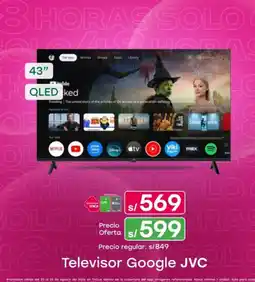 Tottus Televisor Google JVC 43" oferta