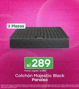Tottus Majestic Black Colchón Paraíso oferta