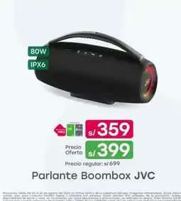 Tottus JVC parlante boombox oferta