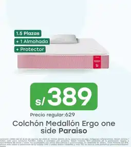 Tottus Colchón Medallón Ergo one side Paraiso oferta