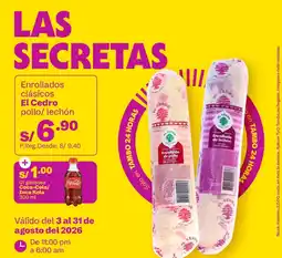 Tambo El Cedro enrollados clásicos pollo/lechón oferta