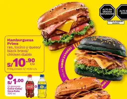 Tambo Hamburguesa Prime res tocino y queso black brava /chicken diablo oferta