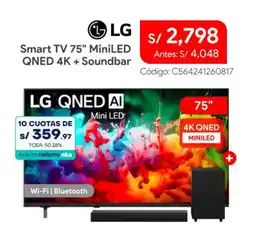 Hiraoka LG Smart TV 75" MiniLED QNED 4K + Soundbar oferta