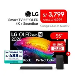 Hiraoka LG Smart TV 55" OLED 4K + Soundbar oferta