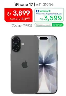 Hiraoka iPhone 17 6.3 256 GB oferta