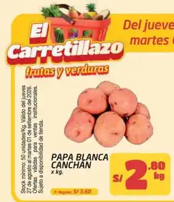 MaxiAhorro El Carretillazo frutas y verduras papa blanca canchán oferta