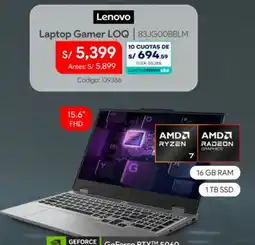 Hiraoka Lenovo Laptop Gamer LOQ oferta