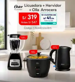 Hiraoka Oster licuadora + hervidor + olla arrocera oferta