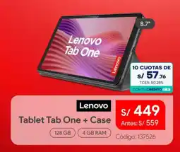 Hiraoka Lenovo Tablet Tab One + Case oferta