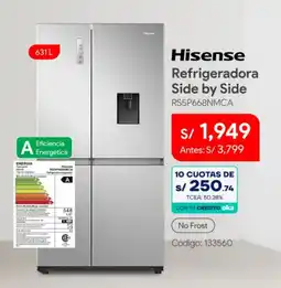 Hiraoka Hisense refrigeradora side by side oferta