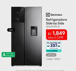 Hiraoka Electrolux refrigeradora side by side oferta
