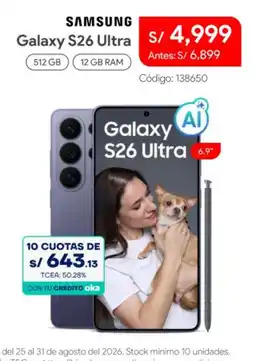 Hiraoka Samsung galaxy s26 ultra oferta