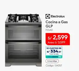 Hiraoka Electrolux Cocina a Gas GLP oferta