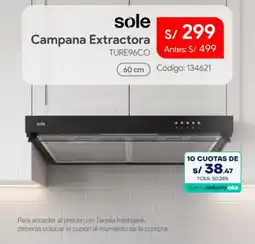 Hiraoka sole campana extractora oferta