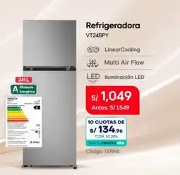 Hiraoka Refrigeradora vt24bpy oferta