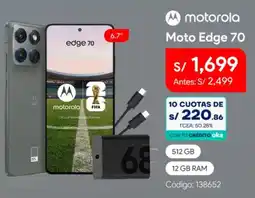 Hiraoka motorola moto edge 70 oferta
