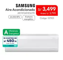 Hiraoka Samsung aire acondicionado oferta