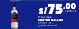 Makro Cuatro gallos pisco puro oferta
