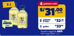 Makro Aro aceite vegetal oferta