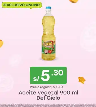 Del Cielo aceite vegetal