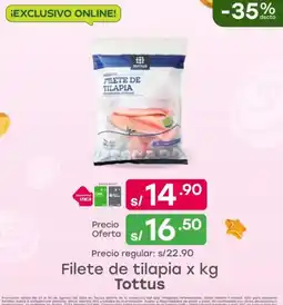 Tottus Tottus filete de tilapia oferta