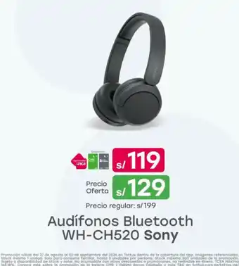 Sony Audífonos Bluetooth WH-CH520