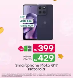 Tottus Motorola Smartphone Moto G17 oferta