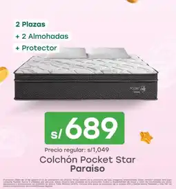 Tottus Colchón Pocket Star Paraiso oferta