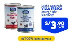 Mass Villa Fresca leche evaporada entera / light oferta