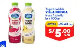 Mass Villa fresca Yogurt bebible fresa / vainilla oferta