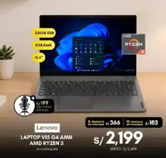 Lenovo laptop v15 g4 amn amd ryzen 3