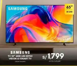La Curacao Samsung tv 55" mini led m70h vision ai smart tv oferta