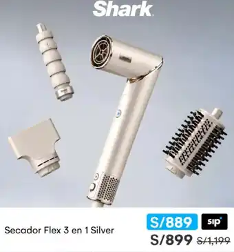 Shark secador flex 3 en 1 silver